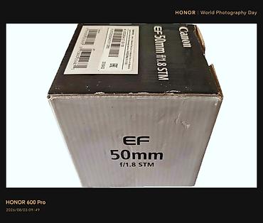 Foto və videokameralar: Canon EF 50mm f/1.8 STM obyektiv demek olarki istifade olunmayib. 550 — 7