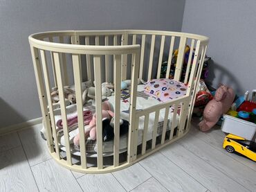 детскую кровать трансформер: Балдар үчүн трансформер керебет, Башка түрү, түсү - Саргыч боз