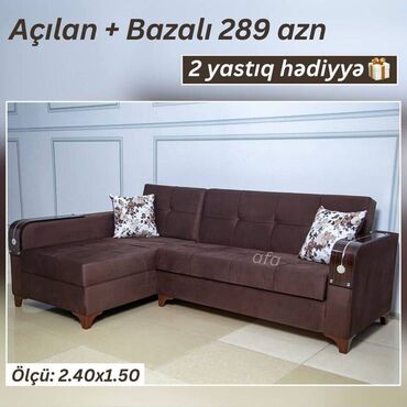 Divan və kreslo dəstləri: Künc divan, Yeni, Açılan, Bazalı