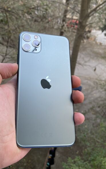 a 12 pro max: IPhone 11 Pro Max, 64 GB, Yaşıl, Zəmanət, Simsiz şarj, Face ID