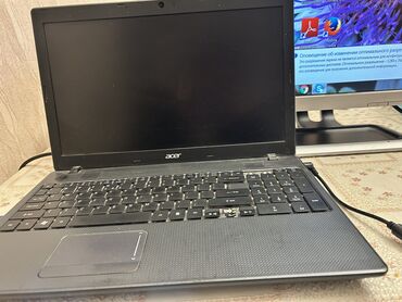 Masaüstü kompüterlər və iş stansiyaları: HP monitoru ve Acer noutbuku 
Bir-birine qosulu veziyyetde isleyir