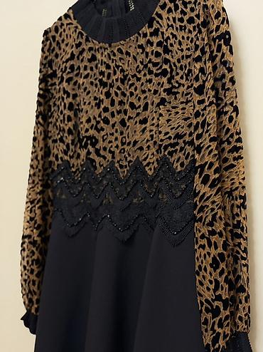 leopard: Leopar naxışlı qadın donu - Üst hissə: qara-qəhvəyi leopar printli — 3