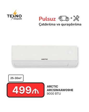 kondisioner yaxsi soyutmur: Kondisioner 20-25 kv. m, Split sistem, Kredit yoxdur, Pulsuz quraşdırılma