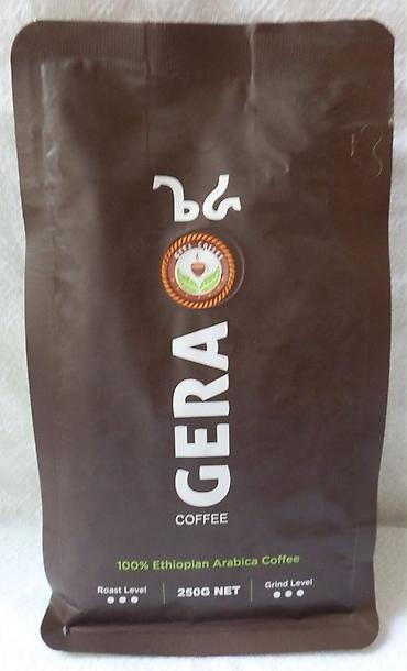 натуральный кофе: Кофе GERA — 100% эфиопская арабика, молотый. - Объем: 250 г (250G — 1