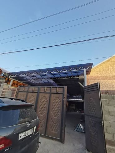 Сварка: Навес из поликарбоната с металлическим каркасом. Подходит для создания — 4