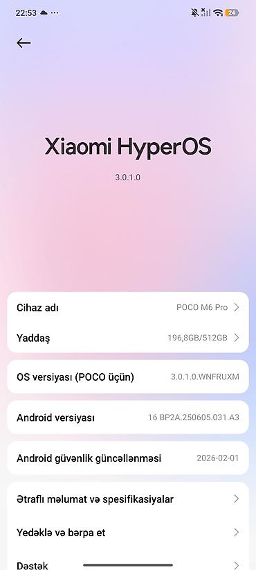 Poco: Poco M6 Pro, 512 GB, rəng - Qara, Sensor — 9