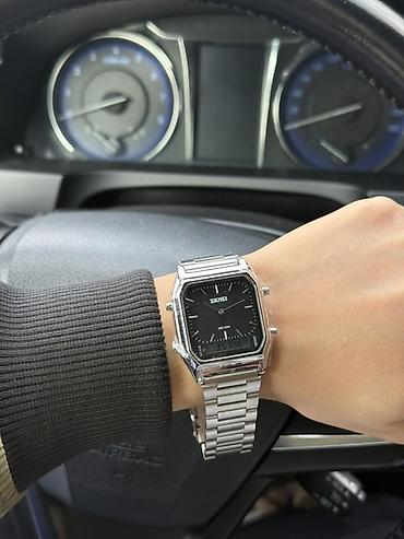 Другие наручные часы: Гибридные наручные часы SKMEI - Дизайн: квадратный корпус с гранеными — 6