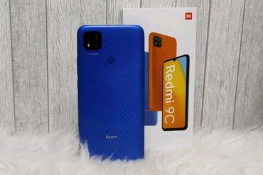 ноутбук дигма: Redmi, Redmi 9C, Колдонулган, 64 ГБ, түсү - Көк, 1 SIM, 2 SIM, eSIM