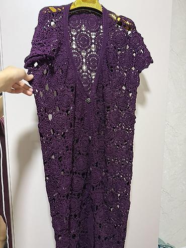 алпак кардиган: Кардиган, Пряжа, Длинная модель, Лето, Вязаная модель — 1