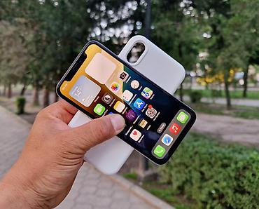 Apple iPhone: IPhone Xs, Б/у, 64 ГБ, Серебристый, Чехол, 100 % — 1