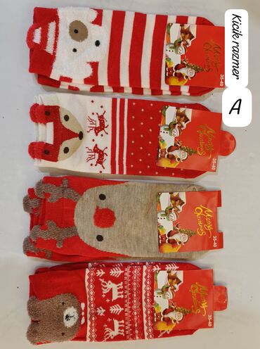 Kolqotkalar, corablar: Yeni il temalı corablar – 35-40 ölçü aralığı - Dizaynlar: Santa — 8