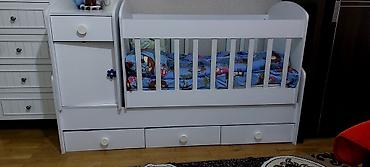 ucuz manej: Uşaq çarpayısı – funksional kombi model - Material: ağ rəngli — 2