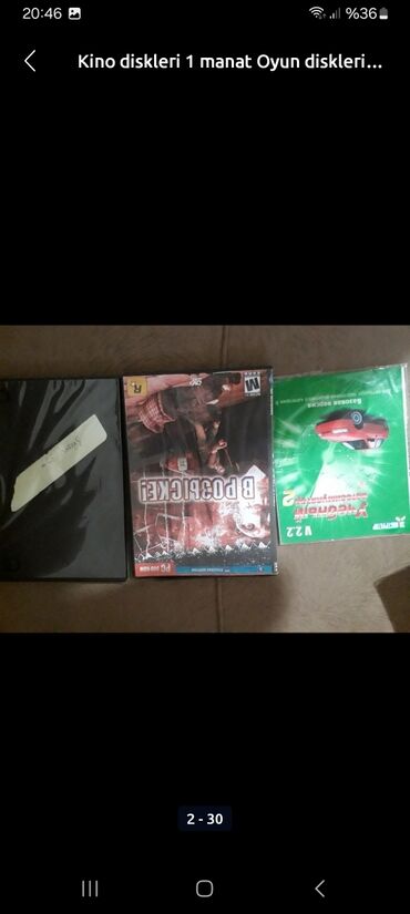CD, DVD disklər və kassetlər: 30 azn 100 film diskler — 30