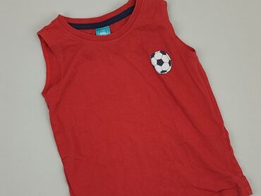 czerwone spodnie w kratę: T-shirt, Little kids, 4-5 years, 104-110 cm, condition - Perfect