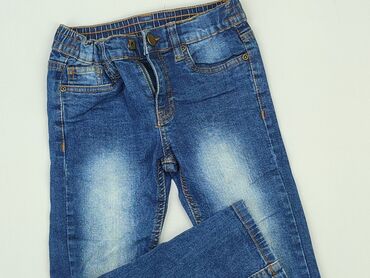 spodnie eleganckie z paskiem: Jeans, 5-6 years, 116, condition - Very good