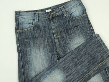 Jeansowe: Spodnie jeansowe, F&F, 14 lat, 158/164, stan - Bardzo dobry