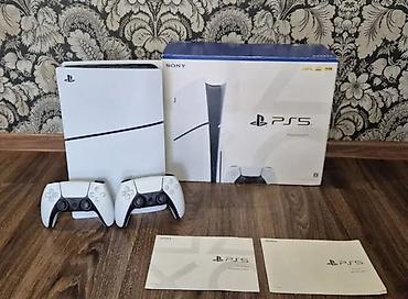 ps3 60: Sоny PlаyStаtion 5 Slim 1 Тb c дискoводoм. B кoмплeктe 2 oригинальных — 2