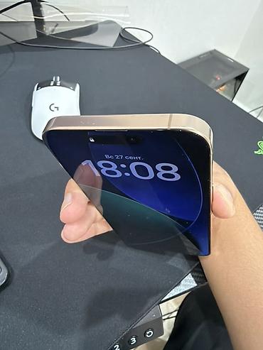 телефон 2500 сом: IPhone 16 Pro Max, Б/у, 256 ГБ, Золотой — 5