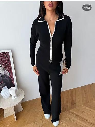 Gornji i donji deo: Kompletan outfit — zip jakna i pantalone od trikotaže! ❤️ Šta dobijač — 4