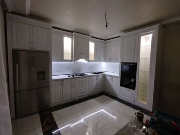 Sifarişlə mətbəx mebeli: Sifarişlə mətbəx dəsti, Özü çəkən petlələr, MDF, Kredit var, Pulsuz çatdırılma — 2