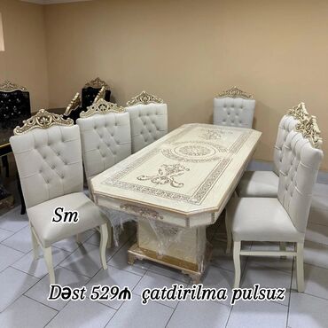 Masa və oturacaq dəstləri: Zal üçün masa desti isdehsalin özündən satış münasib qiyməte — 3