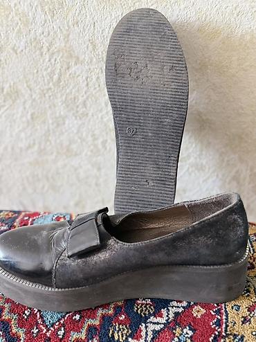 foot patch: Женские туфли-лоферы на платформе. - Размер: 37 (маркировка на — 2