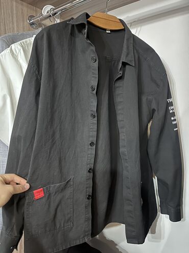 платья рубашки с ассиметричным низом: Рубашка XL (EU 42), цвет - Черный