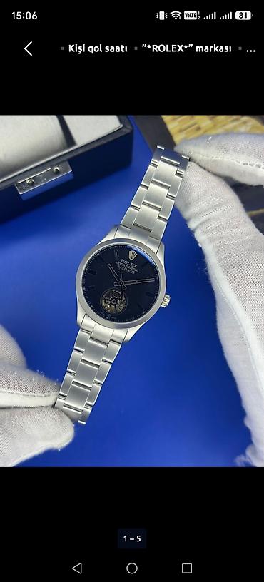 bakı saatı: Yeni, Qol saatı, Rolex, rəng - Gümüşü — 2