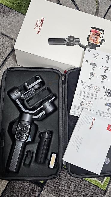 Стабилизатор для смартфона Zhiyun Smooth 5S Combo в идеальном at lalafo.kg Стабилизатор для смартфона Zhiyun Smooth 5S Combo в идеальном