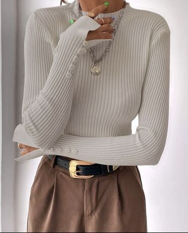 лук: Женский свитер M (EU 38), L (EU 40), цвет - Бежевый