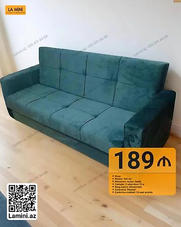 Məhsul: Divan - Ölçü: 200 sm - Mexanizm: açılan, bazalı (yataq