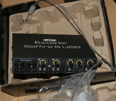 səs yazıcı: Ses karti. Focusrite Saffire 6 USB. 2giriş 4çıxışlı səs kartı. Əla
