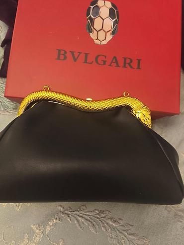 Çantalar: Lüks qadın çanta dəsti 1) BVLGARI əl çantası - Rəng: qara - Parlaq — 5