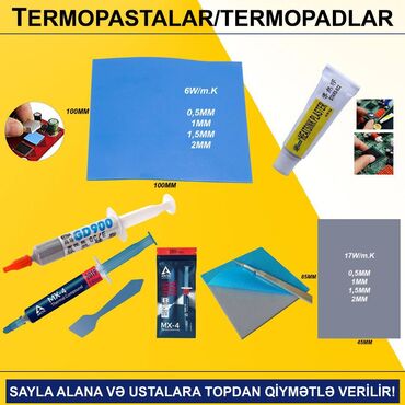 Videokartlar: Termopastalar və Termopadlar SAYLA ALANA VƏ USTALARA TOPDAN QİYMƏTLƏ