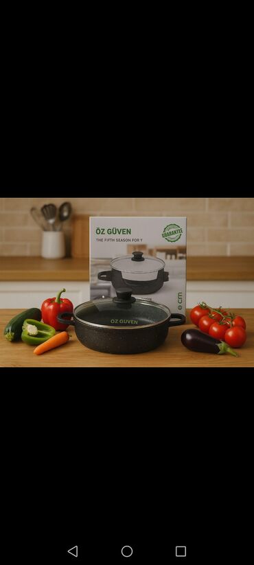 Tava-qazan dəstləri: Qazan, rəng - Gümüşü, Paslanmayan polad, Türkiyə — 9