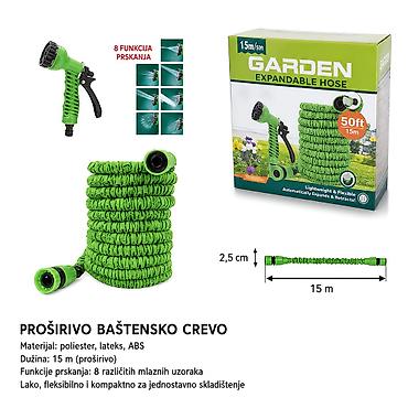 KMT Teleskopska baštensko crevo 9369408 Proširivo baštensko crevo za
