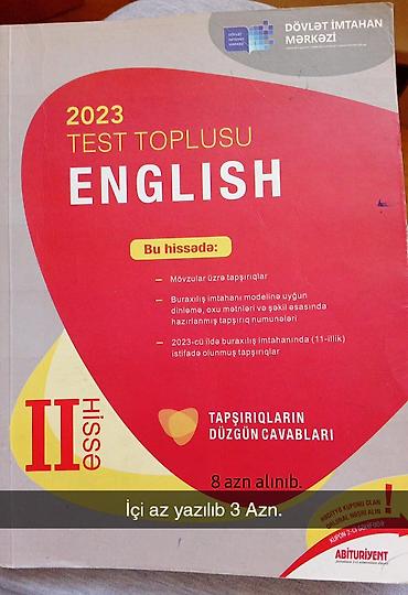 Testlər: İngilis dili Testlər 11-ci sinif, DİM, 2-ci hissə, 2023 il — 1