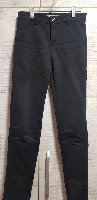 костюмные мужские брюки: Брюки, S, цвет - Черный