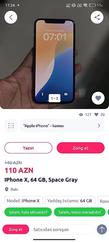 qeydiyatsız: Xiaomi 11T, 256 GB, rəng - Qara, 
 Face ID — 2