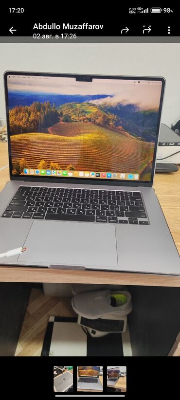 macbook air 13 2020: Ультрабук, Apple, 8 ГБ ОЭТ, 15.6 ", Колдонулган, Оюндар үчүн