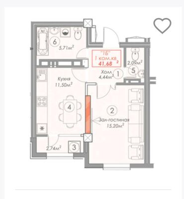 советская васильева: 1 комната, 39 м², Элитка, 4 этаж, Евроремонт