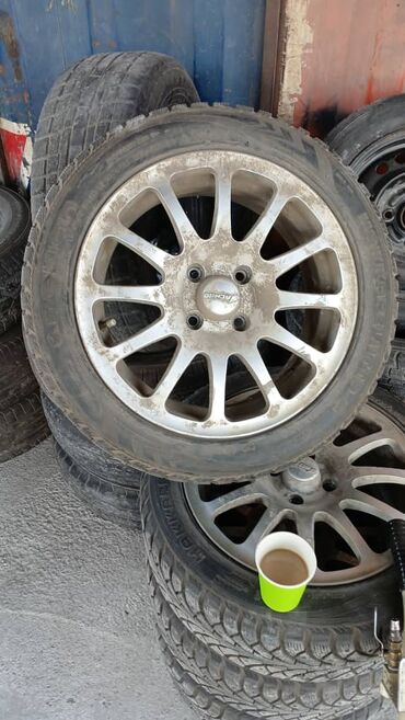 купить диск на машину: Дөңгөлөктөр монтажда R 15, Кыш, Комплект, Жеңил унаалар, Куйма, тешиктери - 4