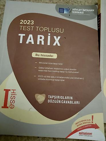 kitab alan: Məhsul: “2023 Test Toplusu – Tarix” (DİM), I və II hissə Təsvir: - — 4