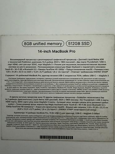 macbook pro m3: MacBook Pro m3 yenikidi 5 defe kinoya baxilib ustunde orginal adapdir — 6