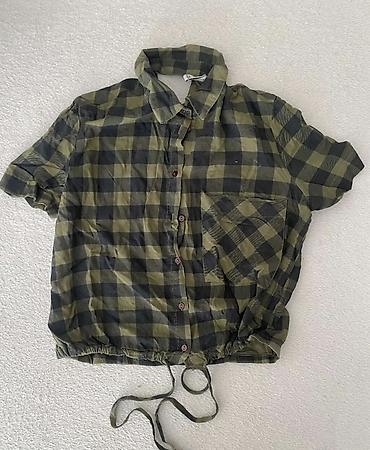 boss torbe: Bershka BSKGIRL karirana košulja kratkih rukava - Veličina: XS (MEX — 1