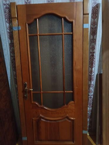 qapi taxta: Taxta daxili qapı – şüşəli, klassik dizayn 3 ədədir - Material: təbii — 1