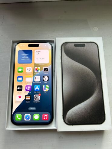 телефоны 5000: IPhone 15 Pro, Колдонулган, 128 ГБ, Куту, 89 %