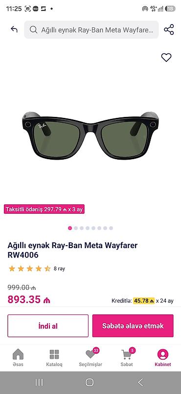 meta quest: Ray-Ban Meta Wayfarer RW4006 Gen 1 | Yeni kimi | Orijinal Orijinal — 3