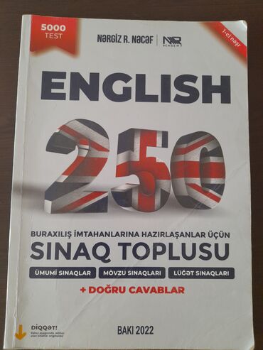 nərgiz nəcəf 250 sınaq qiyməti: Nərgiz R. Nəcəf İngilis dili- 250 sınaq toplusu Yenidir, çox az