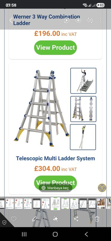 Nərdivanlar: Məhsul: Zarges Combi‑Master DX kombinə edilmiş nərdivan Təsvir: - — 3